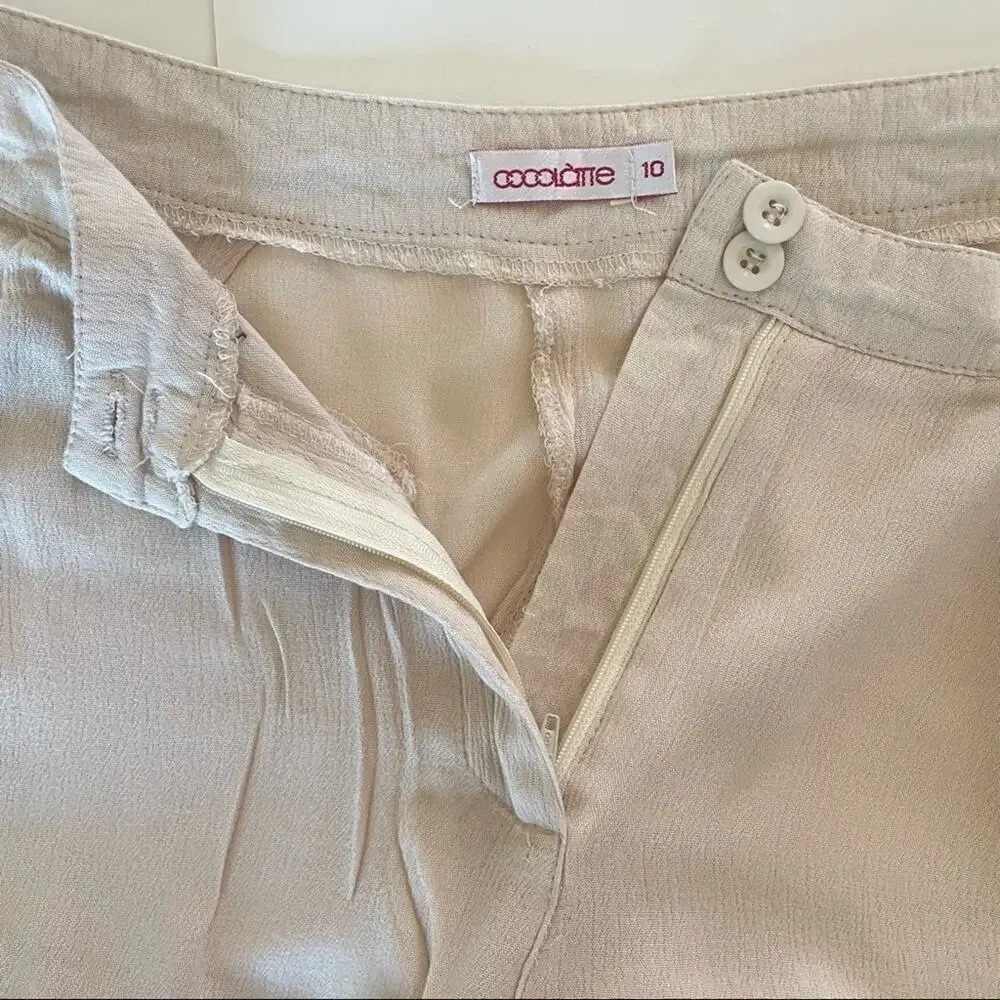 Boho Lace Trim Shorts Cream Medium Tulum Beach Vacation 🔥 - Picture 5 of 8